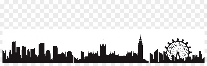 Landmarks Skyline Silhouette Black And White Photography PNG