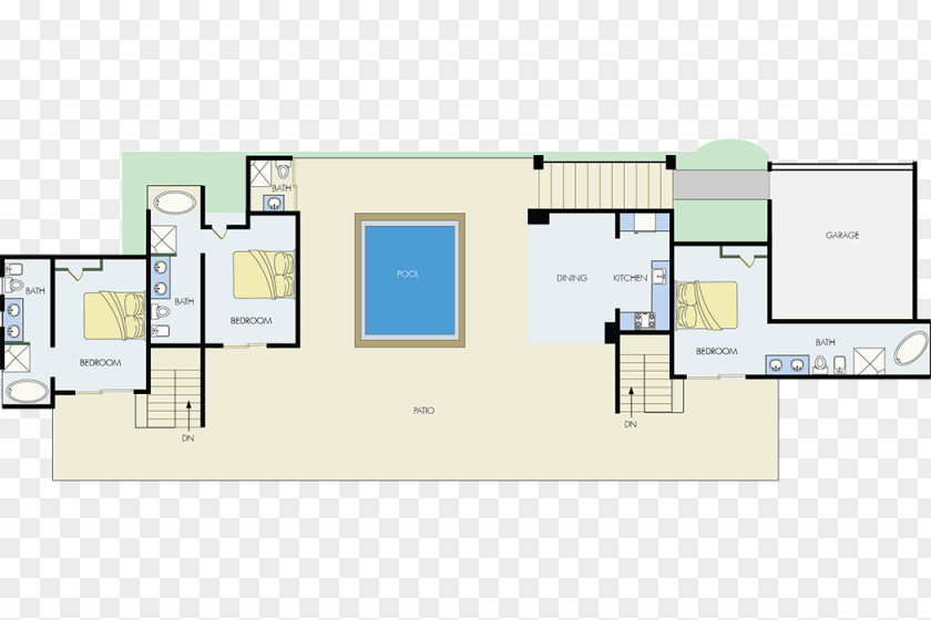 Luxury Villas Floor Plan Line PNG