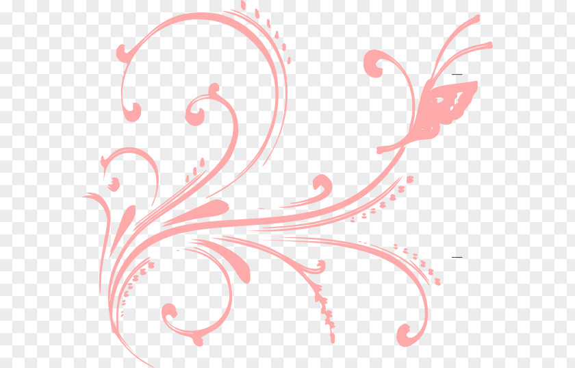 Peach Border Cliparts Art Floral Design Clip PNG