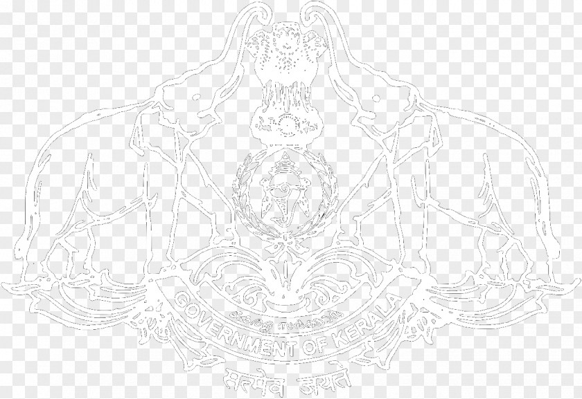 Design White Line Art Sketch PNG