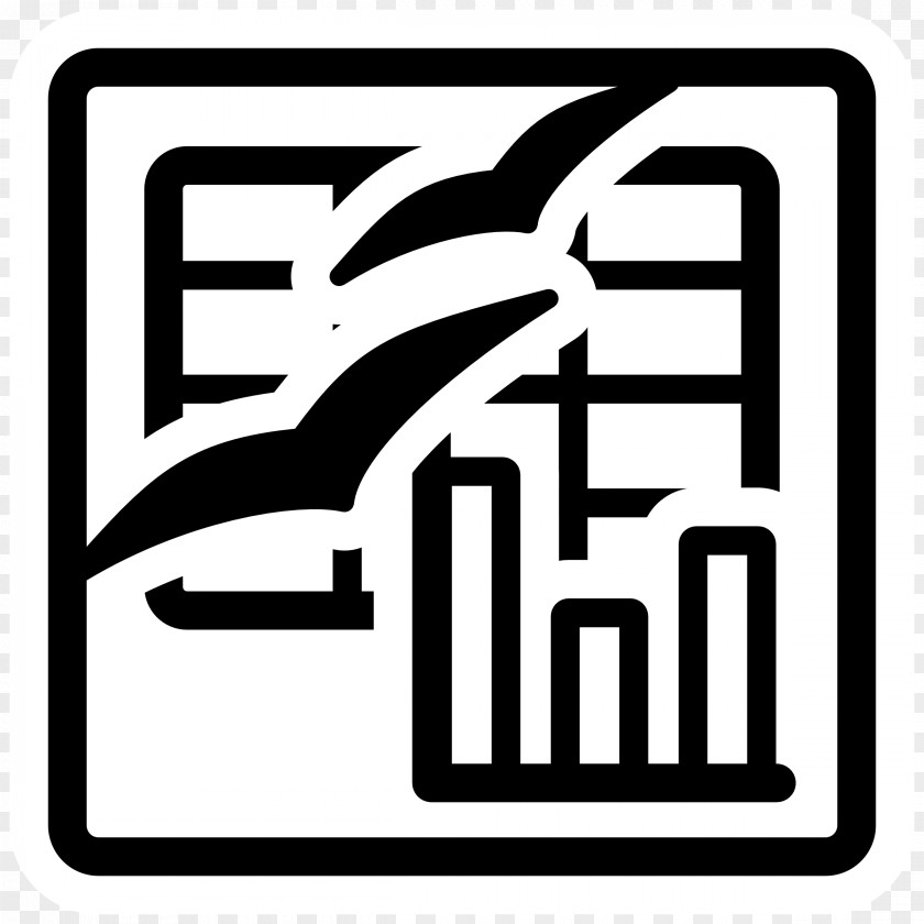 Ooo Cliparts Spreadsheet Monochrome Icon PNG