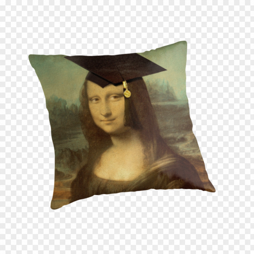 Mona Lisa Smile Throw Pillows Cushion Blanket PNG