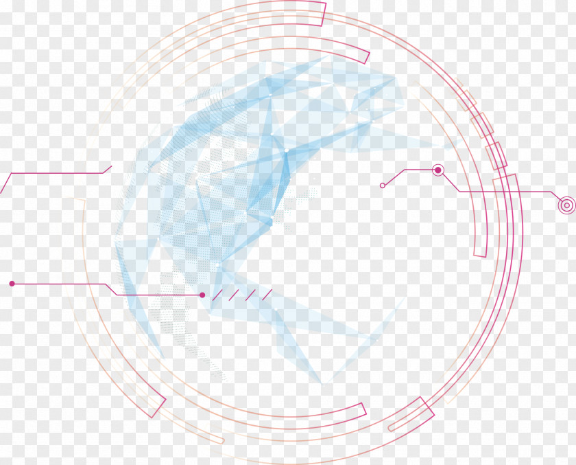 Tech Ring Decoration Circle Angle Pattern PNG