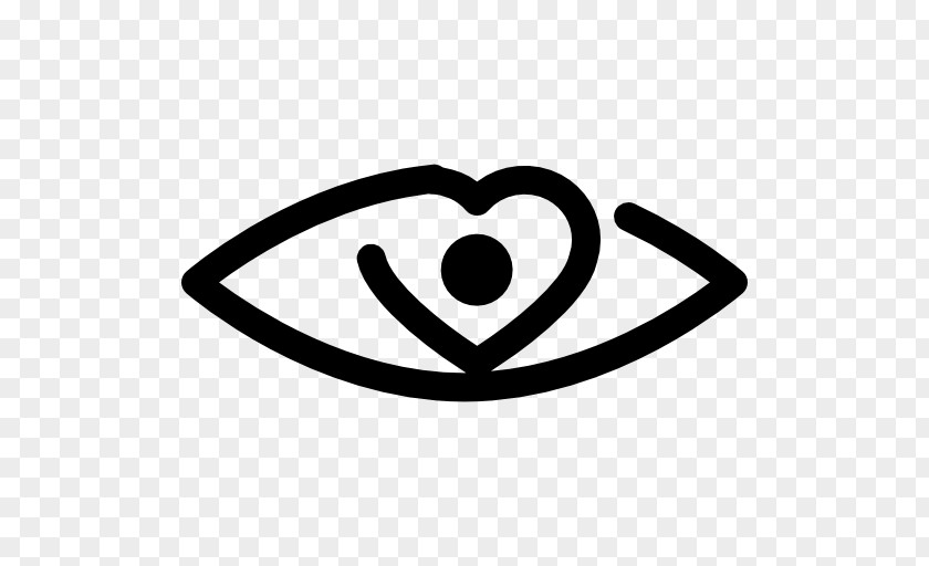 Eye Heart Shape Symbol PNG