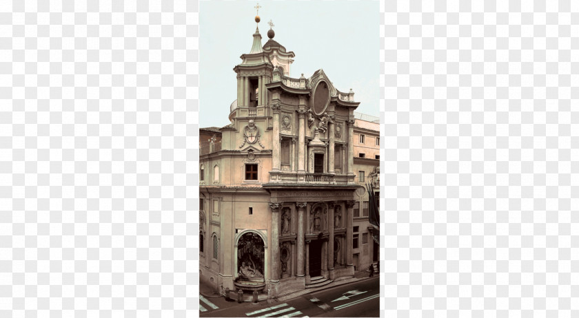Rome Church San Carlo Alle Quattro Fontane Of Saint Andrew's At The Quirinal Baroque Architecture Facade St. Peter's Basilica PNG