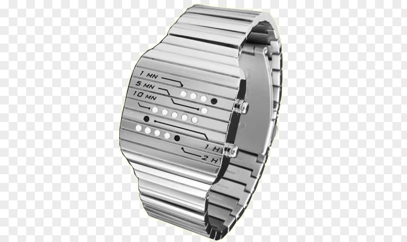 Watch Strap Binary Number Clock PNG