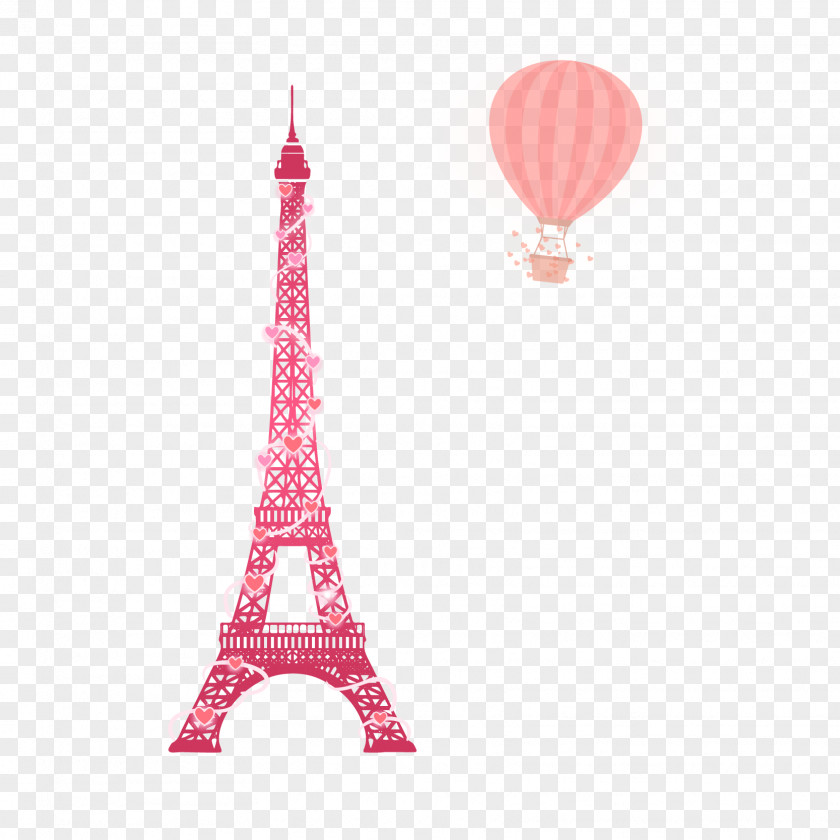 Eiffel Hot Air Balloon Tower Icon PNG