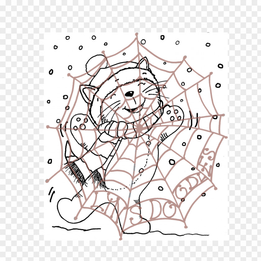 Its Snowing Line Art Cartoon Sketch PNG