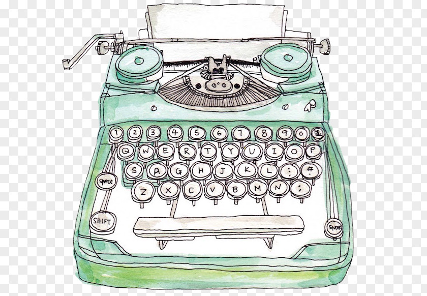 Paper Drawing Typewriter PNG