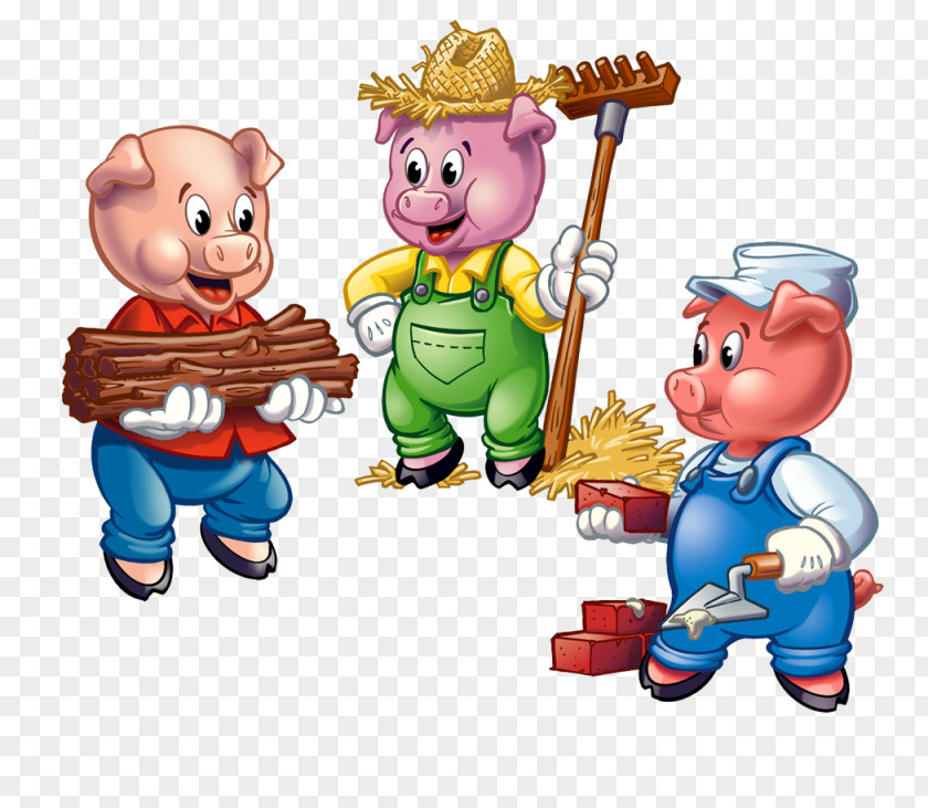 Domestic Pig The Three Little Pigs Big Bad Wolf Fairy Tale Fable PNG