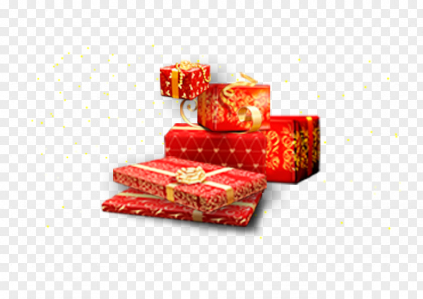 Gift,gift,red,Joyous Gift Chinese New Year Box PNG