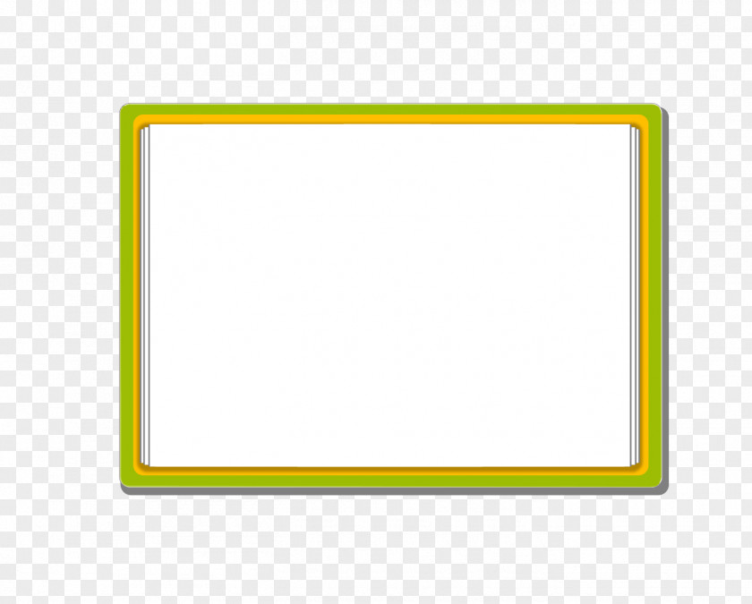 Vector Green Frame Paper Picture Yellow Pattern PNG