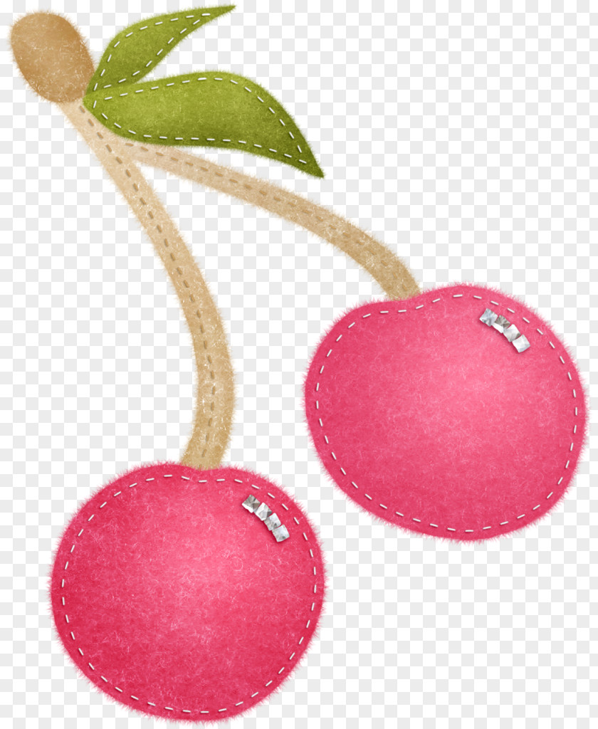 Hand-painted Pink Cherry Cake PNG