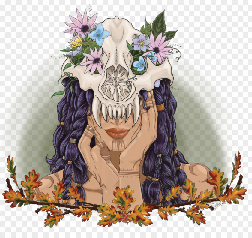 Flower Skull Legendary Creature Tree PNG