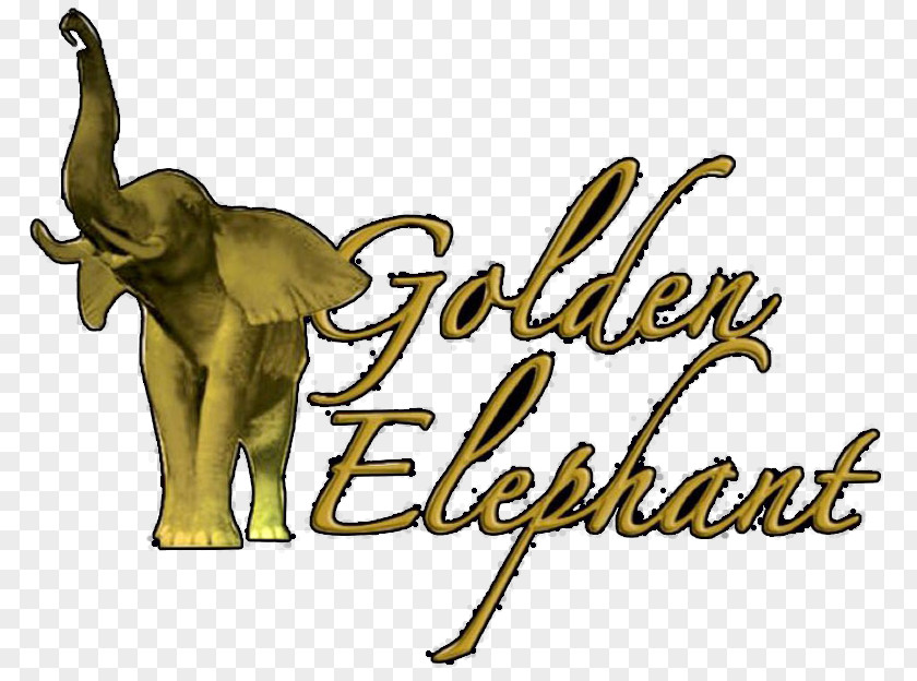 Golden Logo Take-out Asian Cuisine Elephant Restaurant Chinese Thai PNG