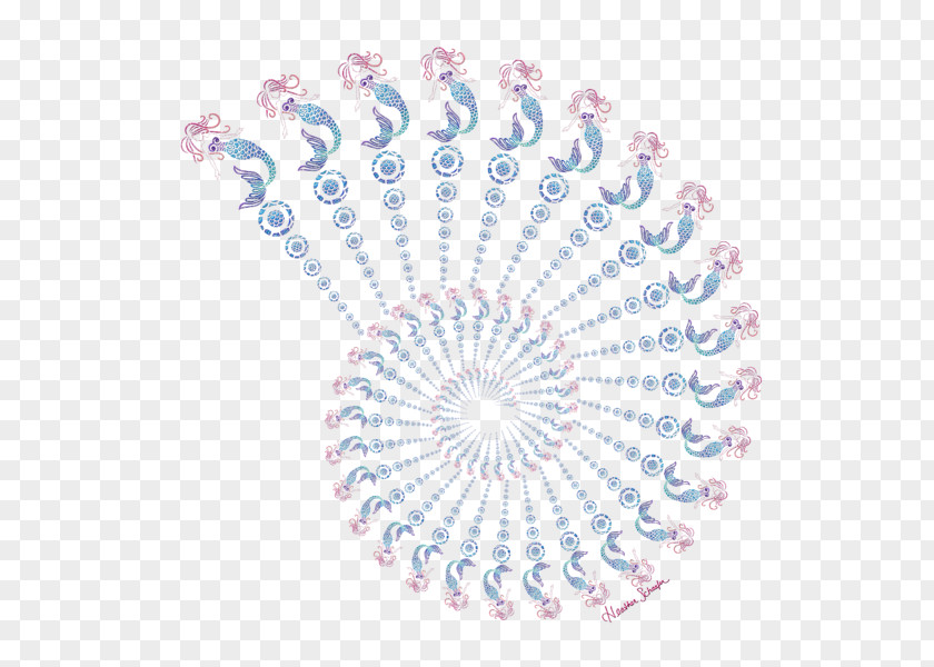Mermaid Shells Animaatio Optics Illusion PNG