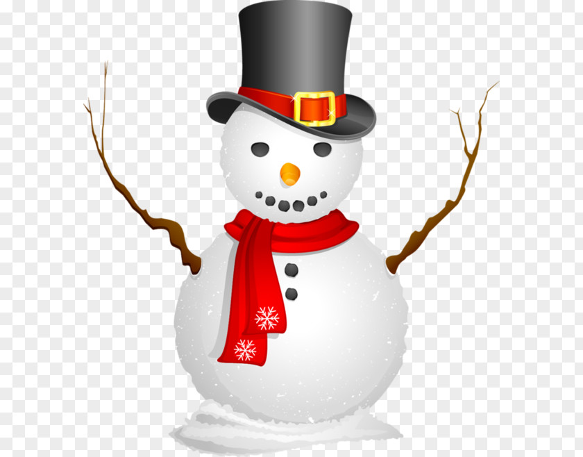 Snowman Scarf New Year PNG
