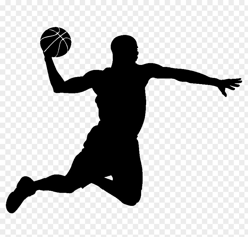 Basketball Player Slam Dunk Silhouette PNG