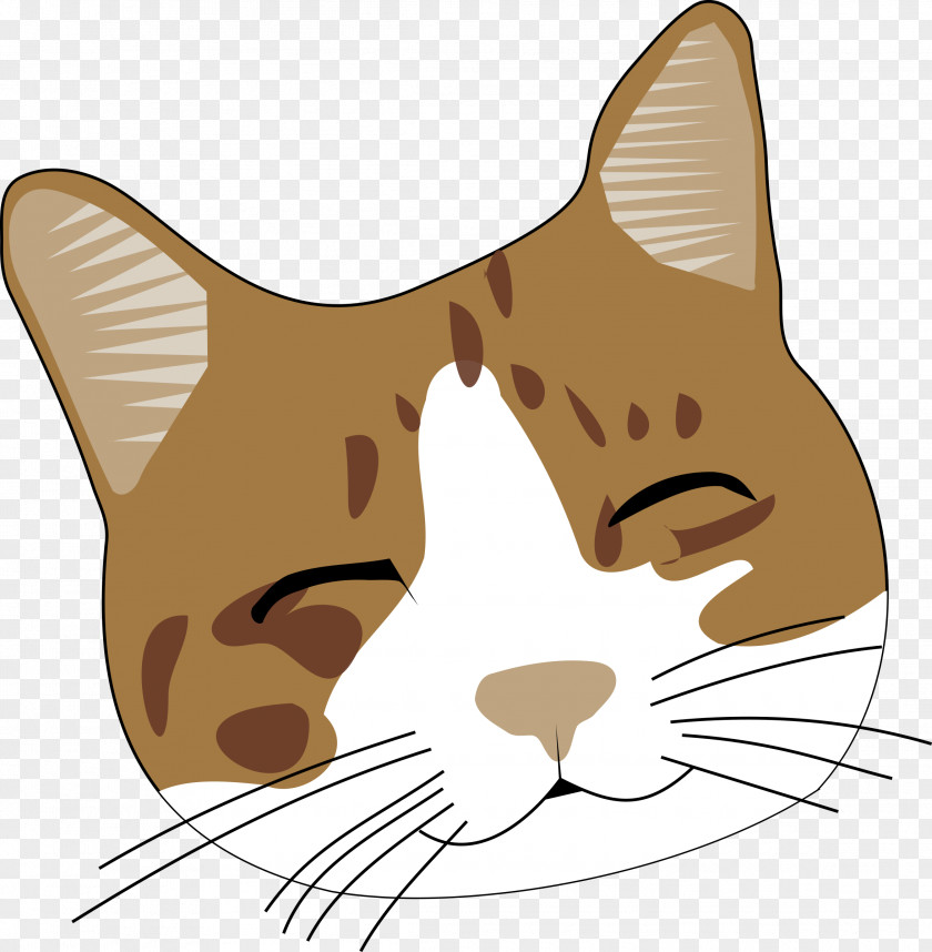 Cute Cat Kitten Face Clip Art PNG