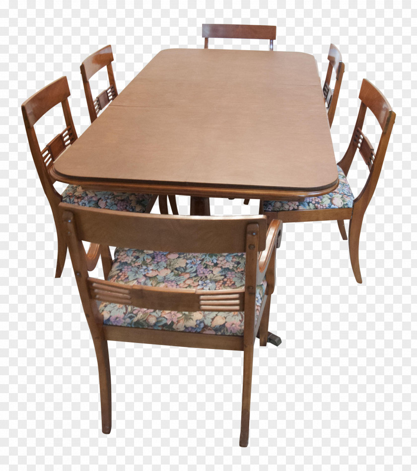 Mahogany Chair Table Furniture Dining Room Wood PNG