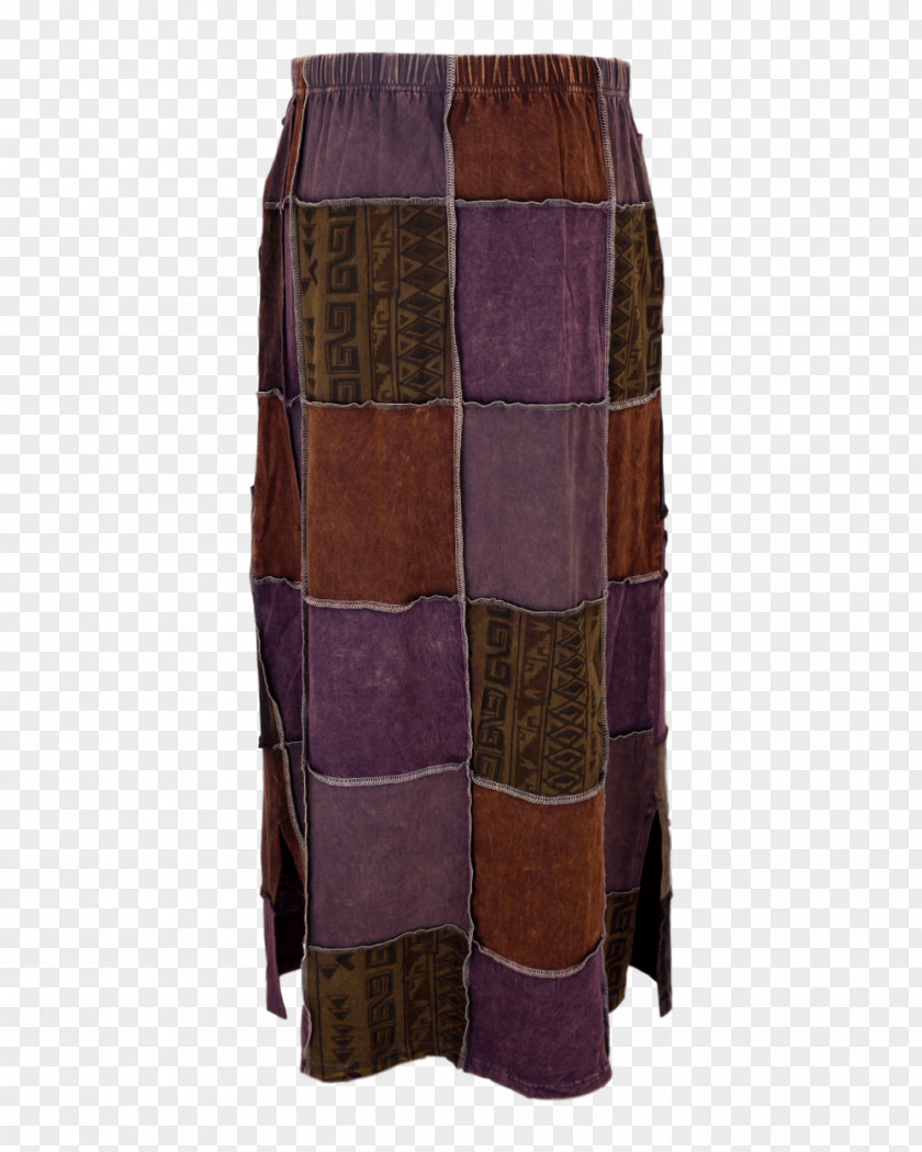 Patchwork Purple Violet Brown Skirt Pocket PNG