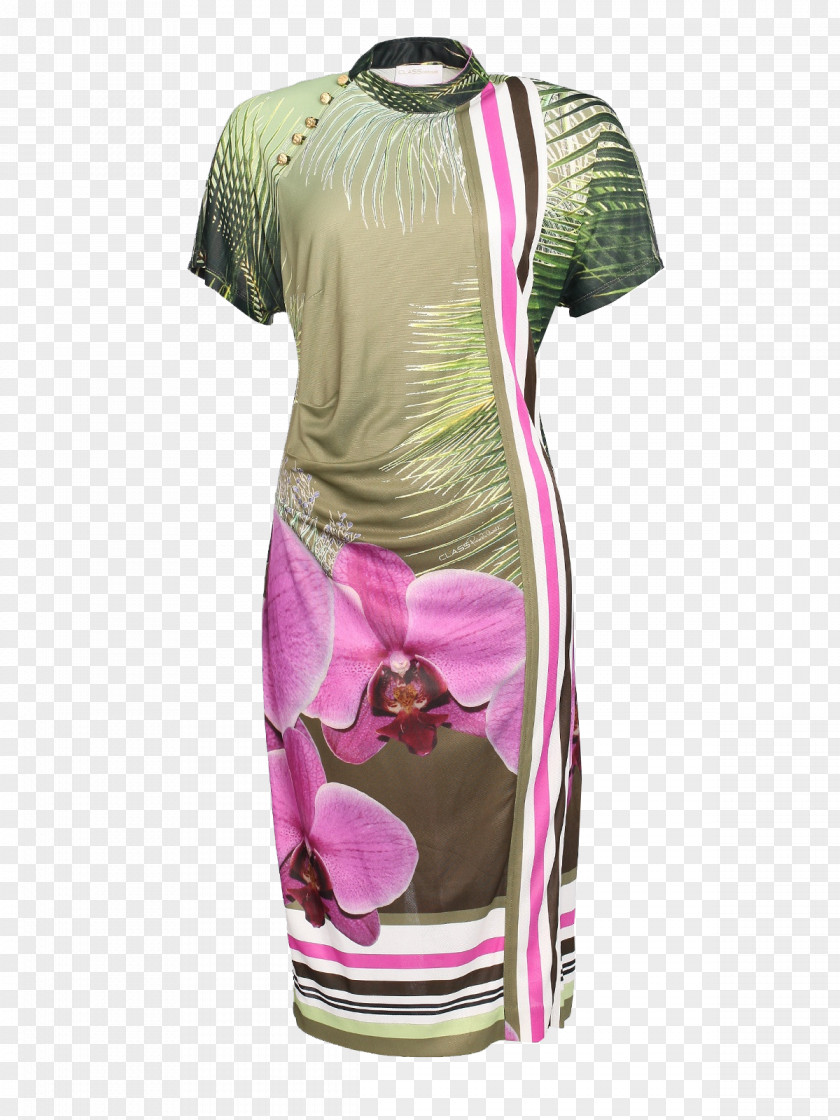 Pink Watercolor Flower Dress T-shirt Clothing Fashion Roberto Cavalli PNG
