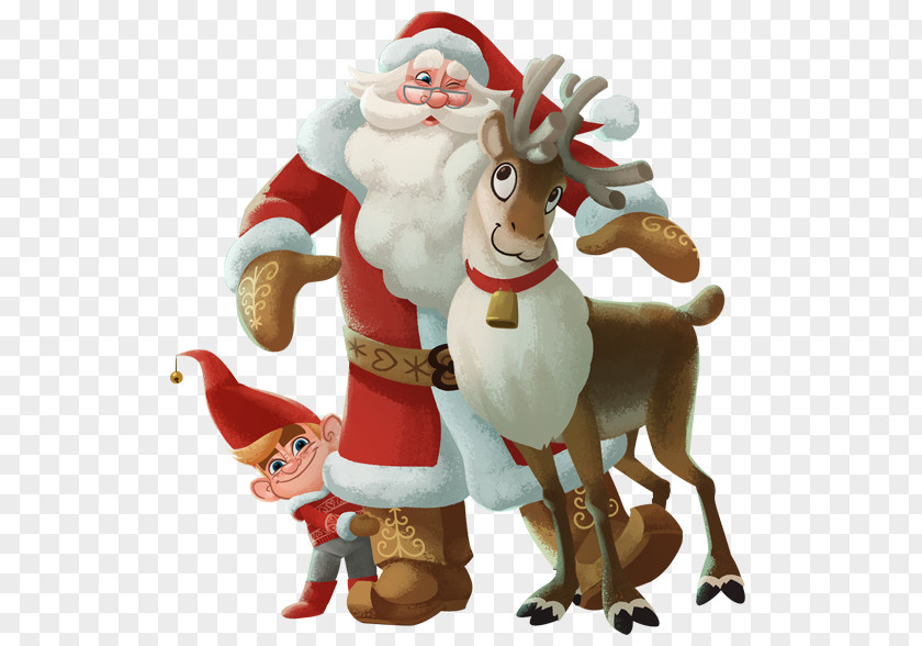 Santa Claus Joulupukki Korvatunturi Christmas Reindeer PNG