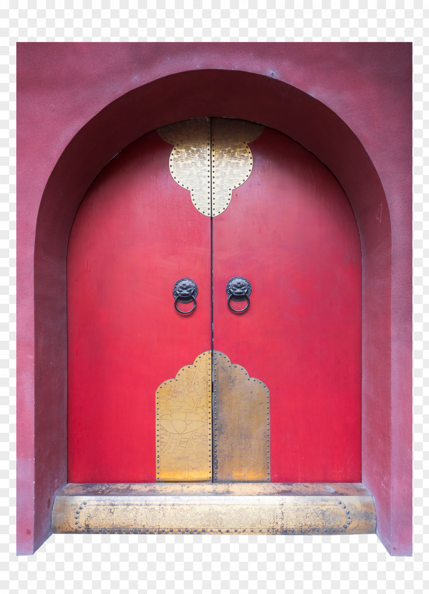 The Arch Is Inlaid With Gold And Antique Dahongmen U5927u7d05u9580 Door Stock Photography Red PNG