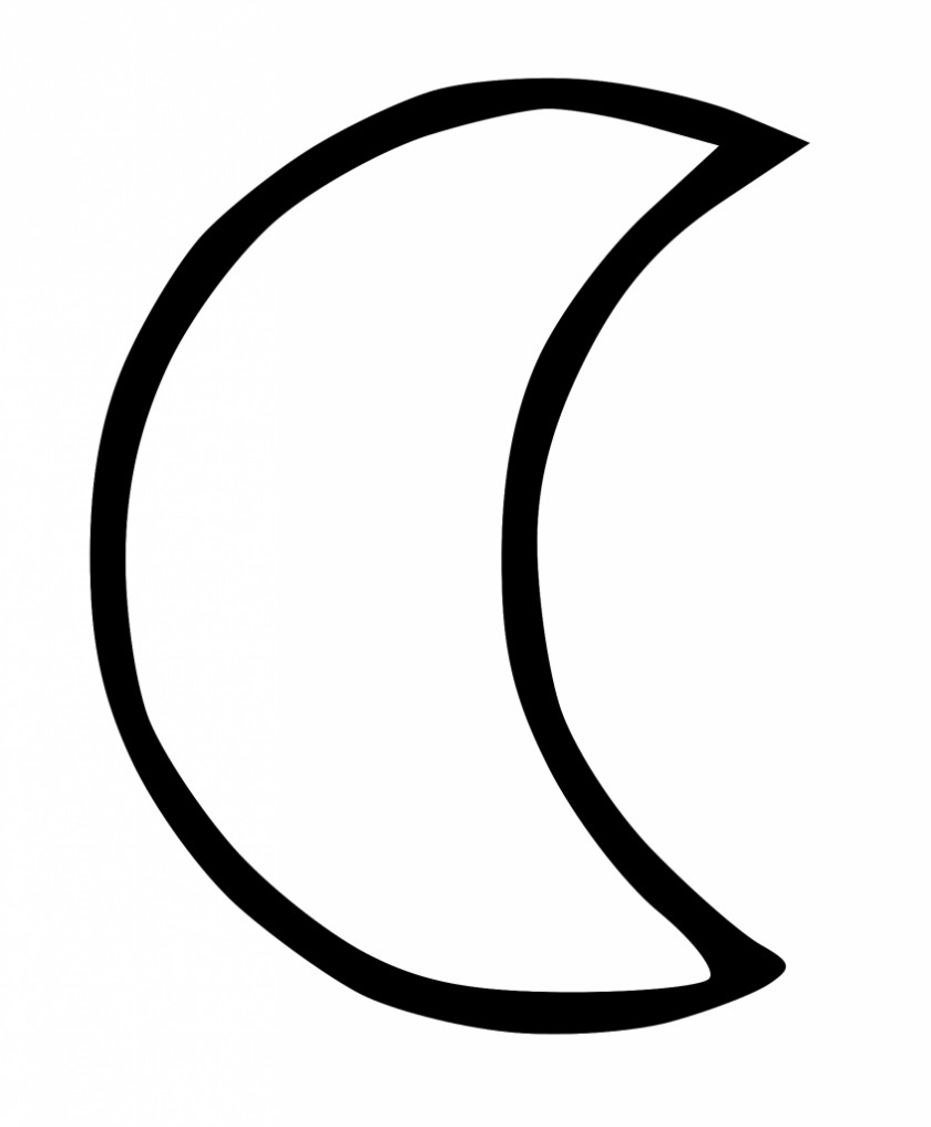 Half Moon Cliparts Full Black And White Lunar Phase Clip Art PNG