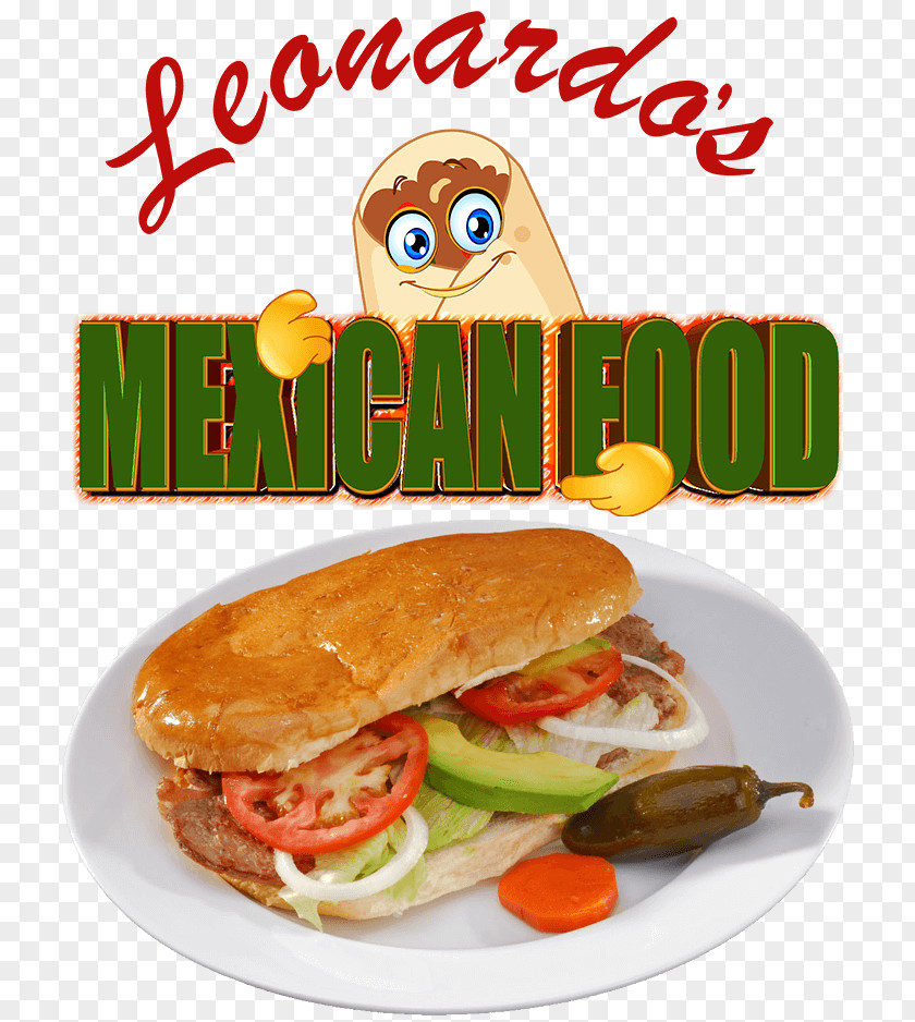 Mexican Food Cuisine Fast Take-out Breakfast Sandwich Leonardo's PNG