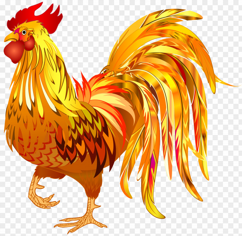 Rooster Transparent Clip Art PNG Image Chinese New Year Year's Day Wallpaper PNG
