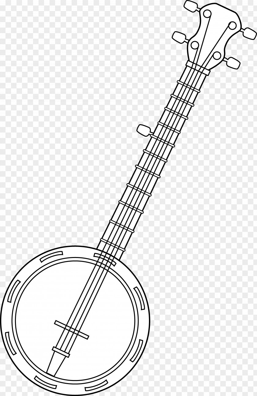 Western Musical Instruments Banjo Drawing Line Art String PNG