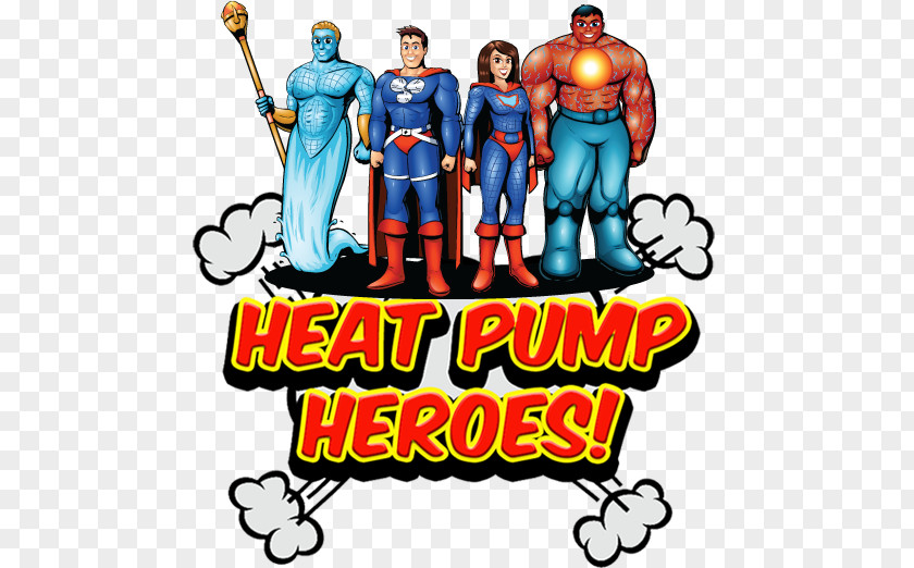 Too Much Boat Anchor Cartoon Geothermal Heat Pump HVAC Superhero Clip Art PNG