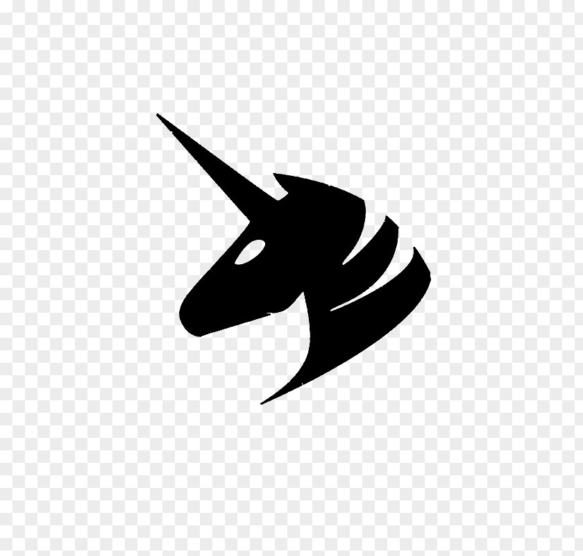 Unicorn Head Logo Silhouette PNG