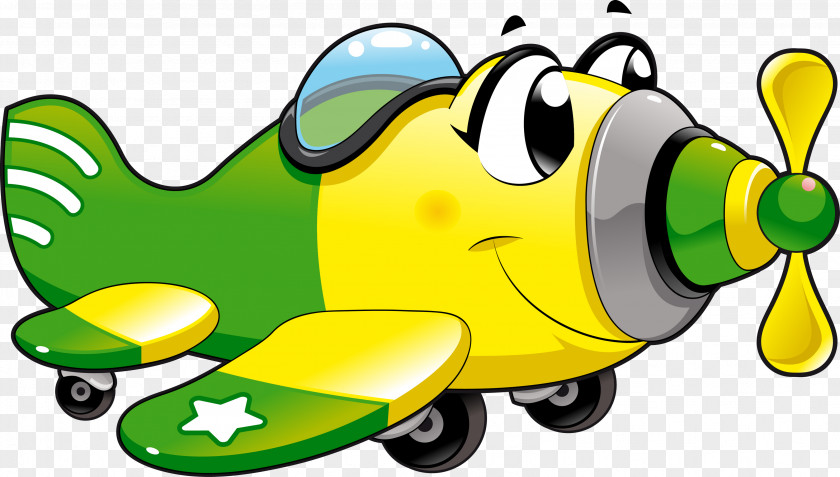 Cute Cartoon Airplane Aircraft Royalty-free Clip Art PNG