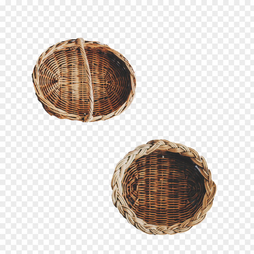 Free Two Baskets To Pull The Material Basket Of Fruit Wicker PNG