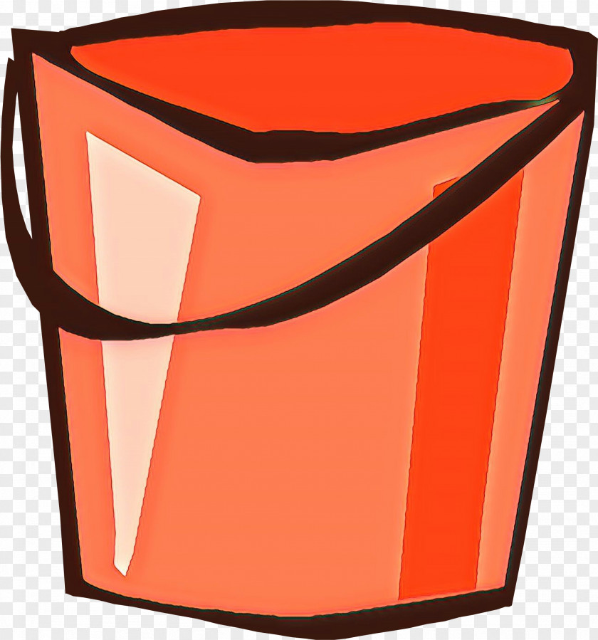 Laundry Basket Waste Containment Orange PNG