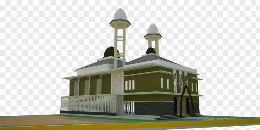 Toko Dua Putra Parish Mosque Classical Architecture Facade PNG