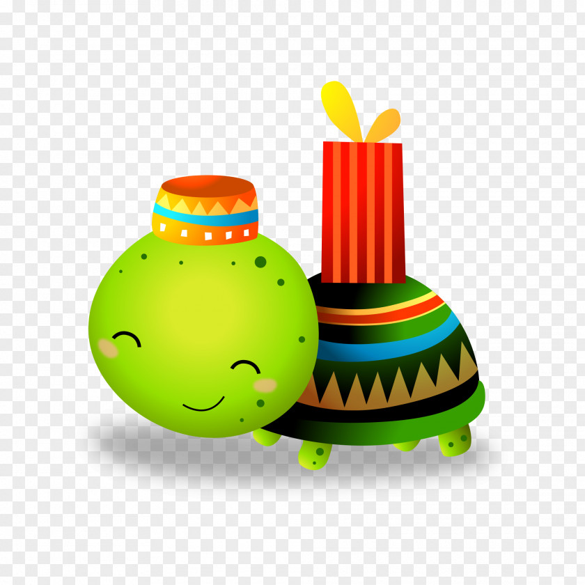 Vector Turtle New Years Day Illustration PNG