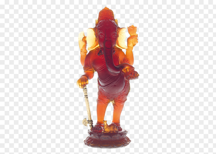 Ganesha Daum Color Vase Lead Glass PNG