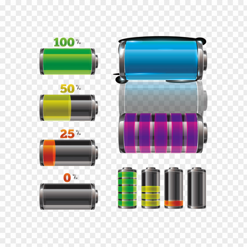 Vector Energy Saving Battery PNG