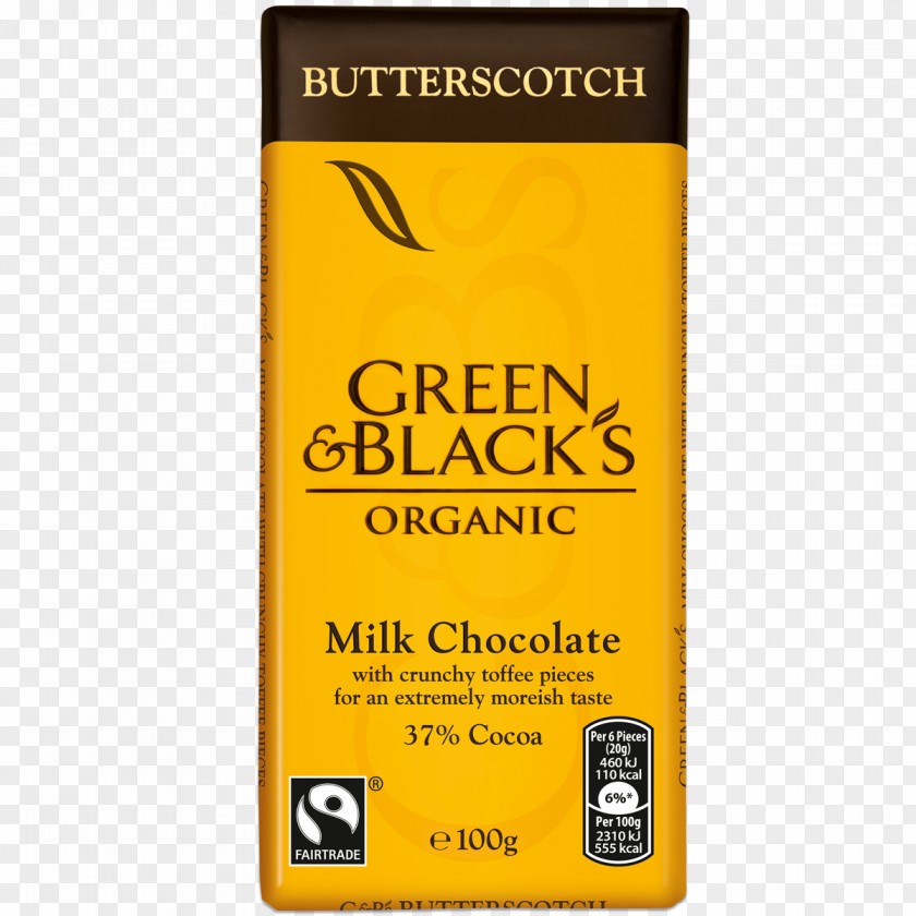 Chocolate Bar White Organic Food Green & Black's PNG