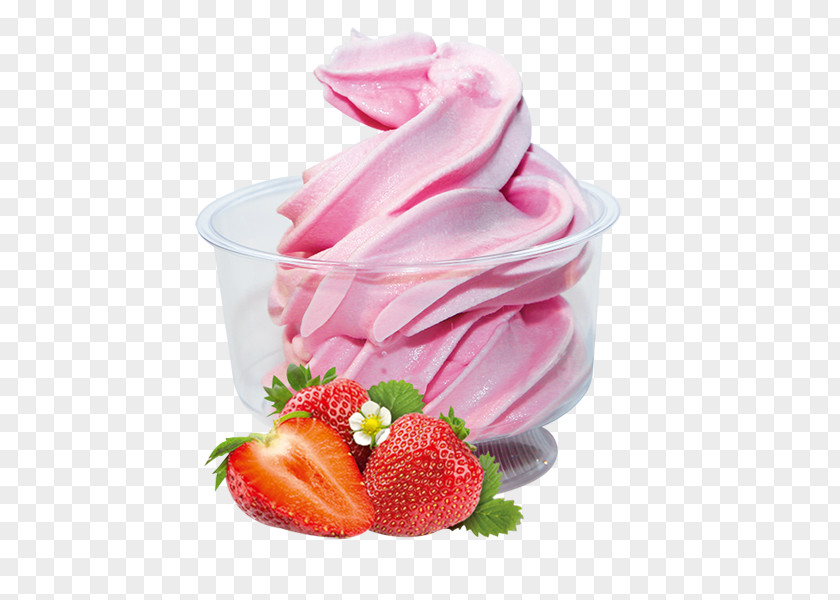 Ice Cream Frozen Yogurt Strawberry Yoghurt Soft Serve PNG