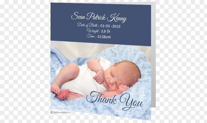 Baby Announcement Card My Birth Infant Toddler Boy PNG