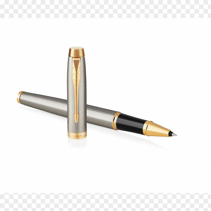 Ball Pen Rollerball Parker Company Brushed Metal Fountain PNG