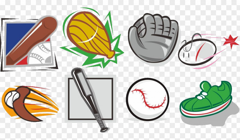 Baseball Supplies Graphic Design PNG