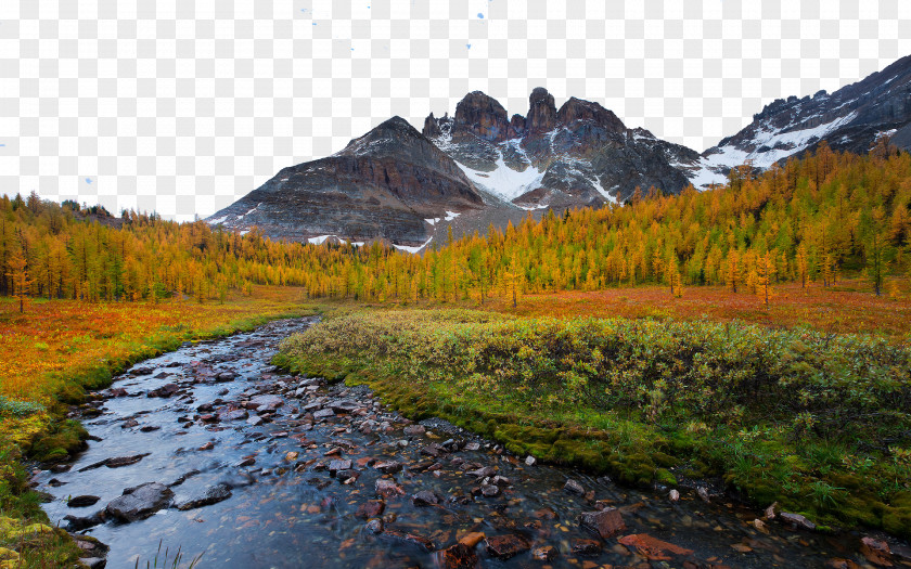 Canada Mount Assiniboine Provincial Park Eight Landscape Stream 1080p Autumn Wallpaper PNG