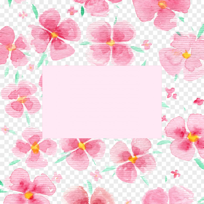 Pink Flower Decoration Material Heart PNG
