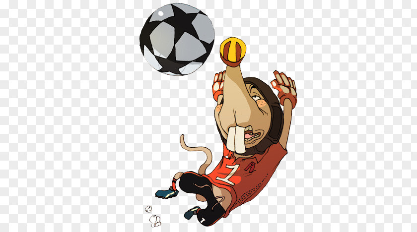 Rat Zodiac Footballer Of Drawing Illustration PNG