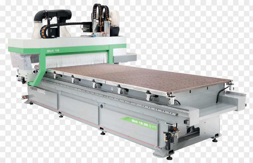 Wood CNC Router Computer Numerical Control Biesse Machine Machining PNG